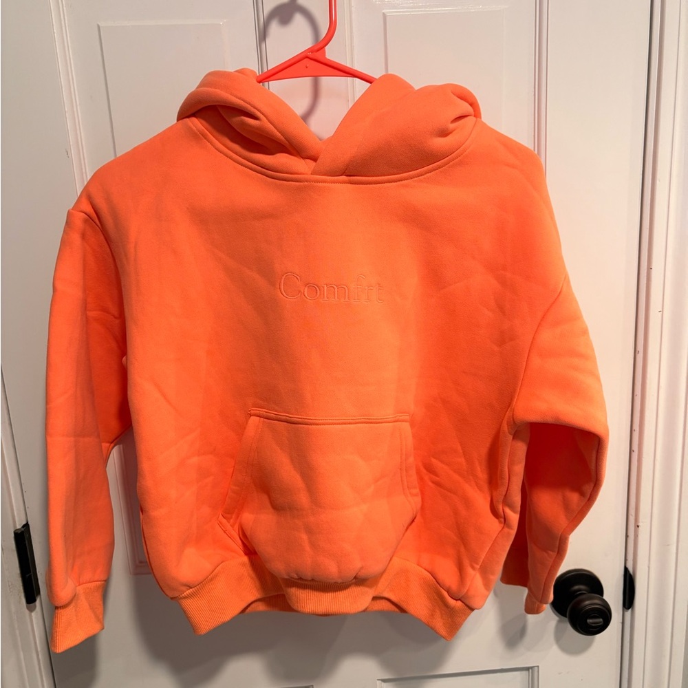 Kids Comfrt Orange Hoodie and Sweatpants set